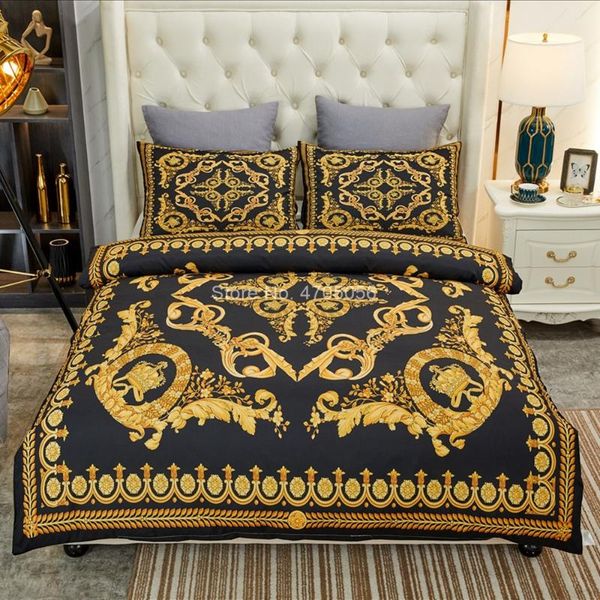 

bedding sets european style luxury jacquard set nordic soft cozy duvet cover pillowcase 3pcs  king size polyester quilt