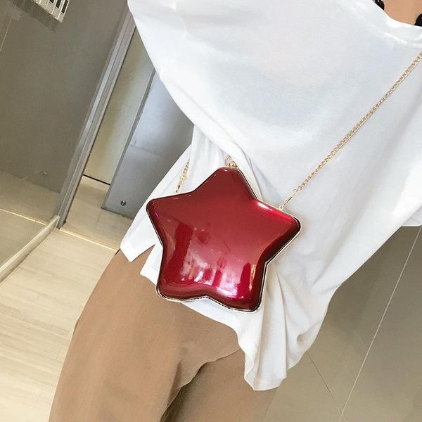 

evening bags fashion star shape clutch bag women box handbags female chain crossbody bolsa feminina #30