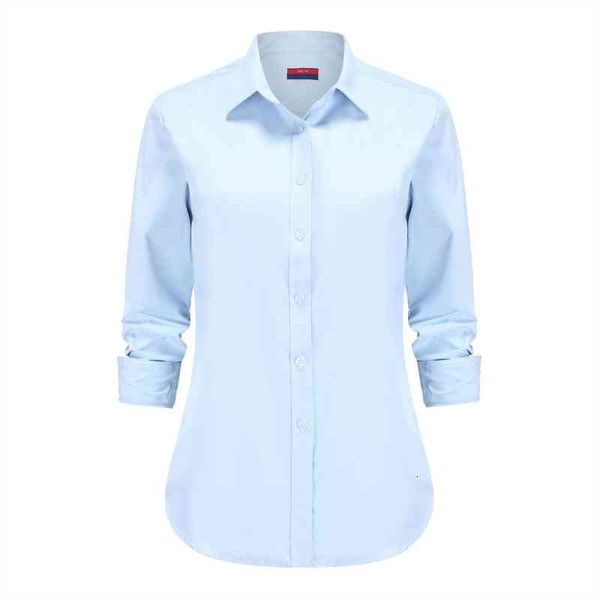 

wrinkle button down womens blouses basic work long sleeve blue white blusas plus size 5xl