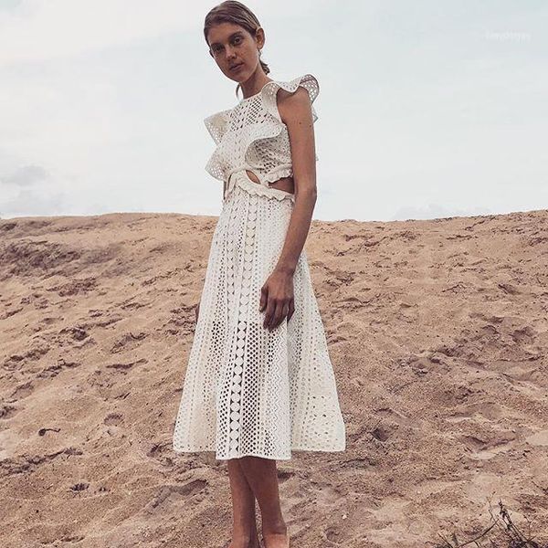 

party dresses self portrait 2022 ruffles women long dress a line butterfly sleeve cute female lady summer1, White;black