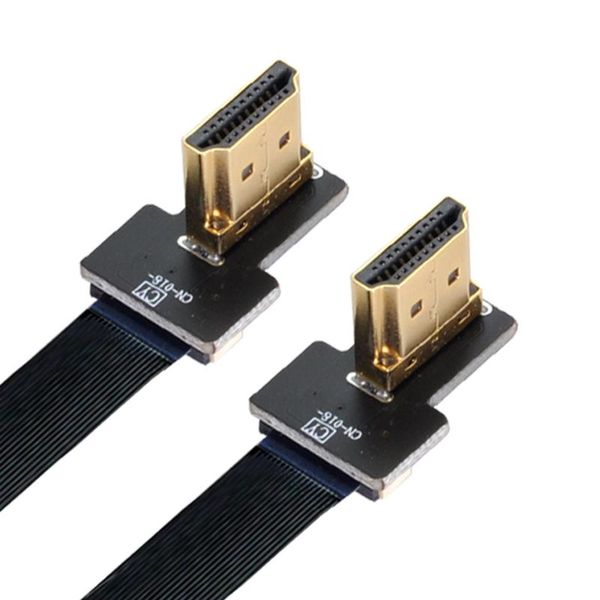 

right angled -compatible a male to angle hdtv fpc flat cable for fpv multicopter aerial pography audio cables & connectors