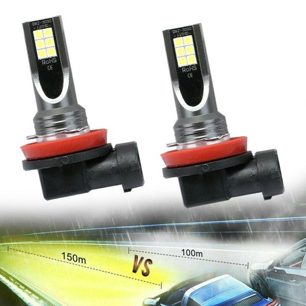 

car headlights bulbs 4000 lumens 2pcs/kit h11 h8 led fog light 3000k yellow