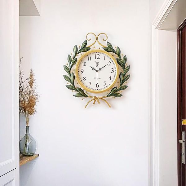 

metal nordic wall clock luxury antique pendulum vintage giant gold art reloj pared grande home products de50zb clocks