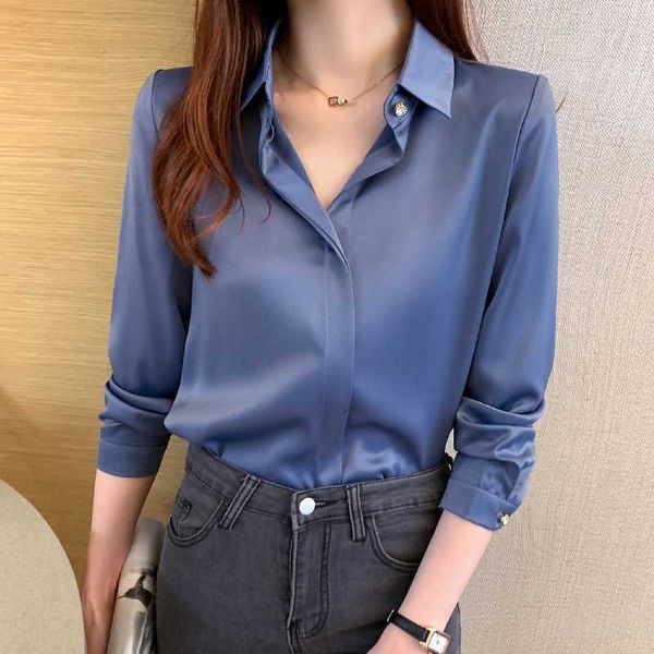 

korean women shirts woman chiffon blouses elegant long sleeve office lady solid basic plus size 210531, White