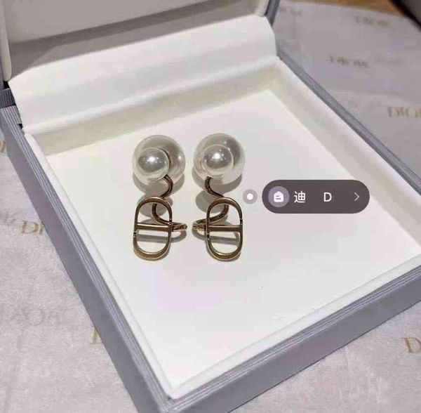 

luxury designer fashion jiadijia letter earrings pearl jewelry d, Red;brown