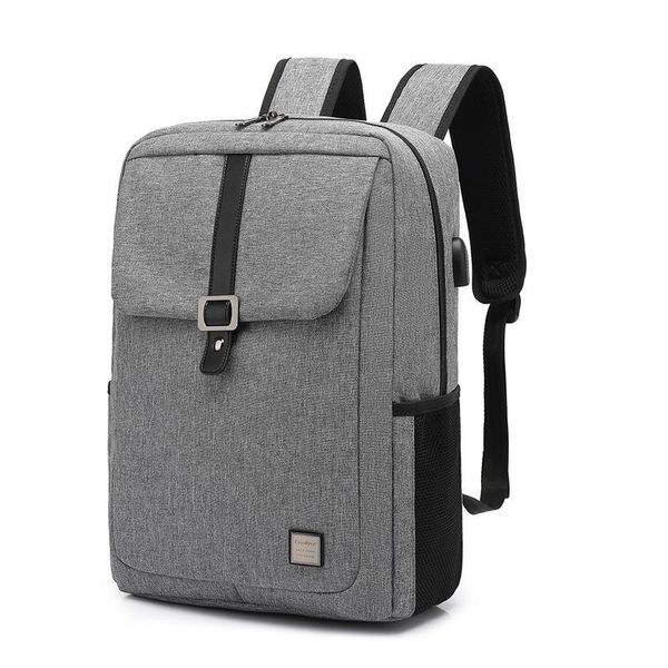 

backpack men backpacks cool bell with usb charging port male business casual waterproof lap15/15.6 inch black/gray cb-8207