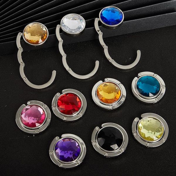 

hooks & rails 1pcs unique folding round metal hanger hook holder portable fashion table