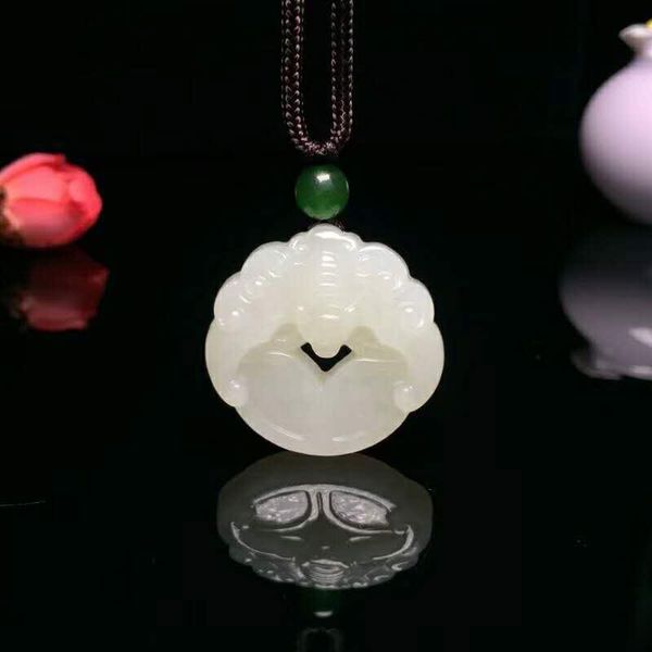 

lockets h79#hetian jade (before the eyes) pendant, Silver