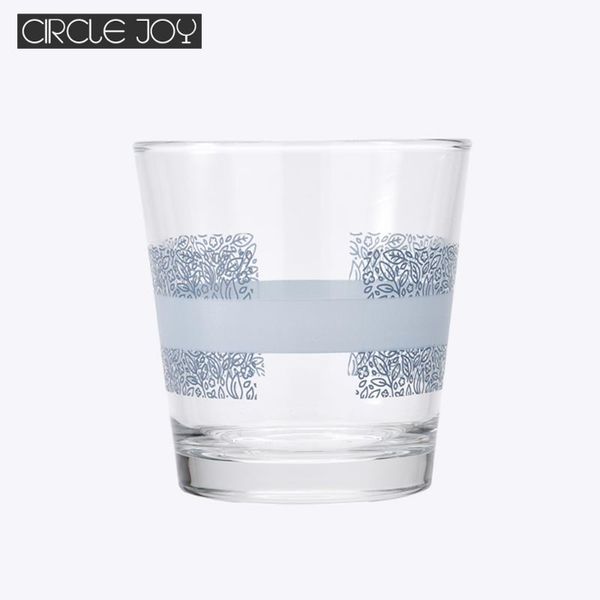

smart home control circle joy glass water cup 240ml milk juice coffee tea mugs cafe heat-resistant beer cocktail glasses cups
