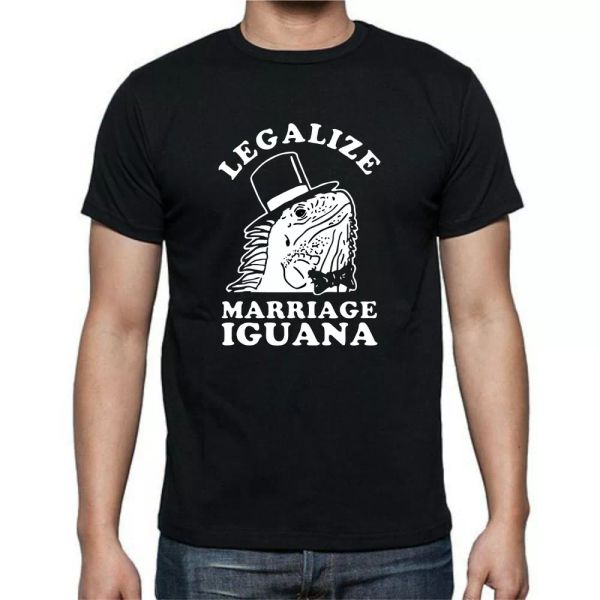 

Leagalize Marriage Iguanna T shirt tee, White;black