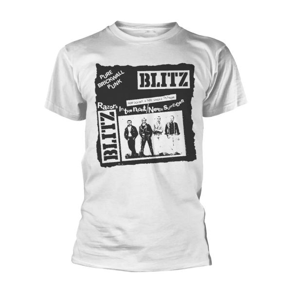 

blitz pure brick wall (white) authorized men t-shirt, White;black