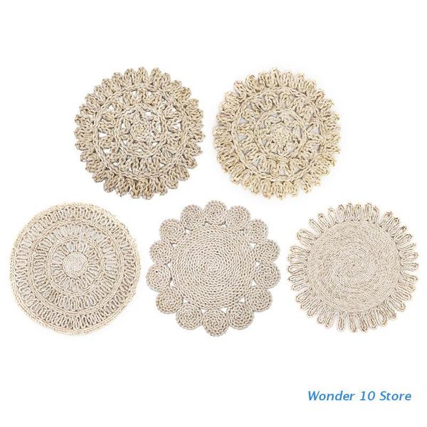 

mats & pads placemats wipeable boho for round table heat resistant straws rustic place farmhouse