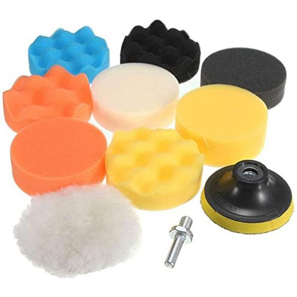 

car sponge polishing pads kit foam pad buffer machine wax for removes scratches washable reusable