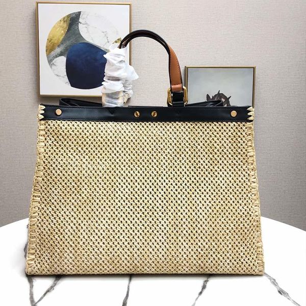 

fashion handbags tote casual women shoulder bags large crochet shopping handbag ldies rattan beach female pouch