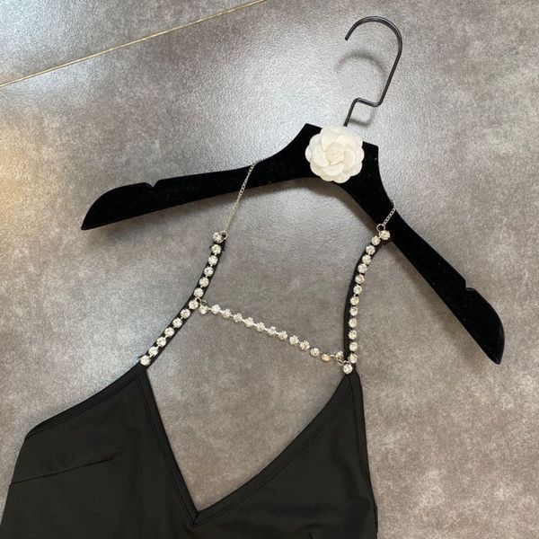 

women's jumpsuits & rompers deat women thin diamonds chain neck bodysuits fashion spring with no back hr461 g0xk, Black;white