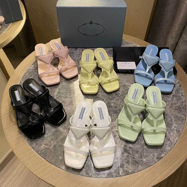 

brand luxury designers spring and summer women pointed flat heel slippers fashion size 35-40 comfortable high quality with box dust bag