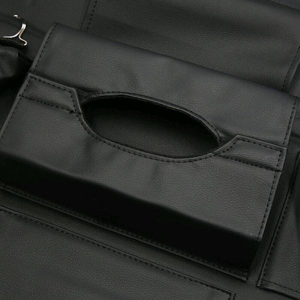 

car organizer leather seat universal accessories black decor decoration rear