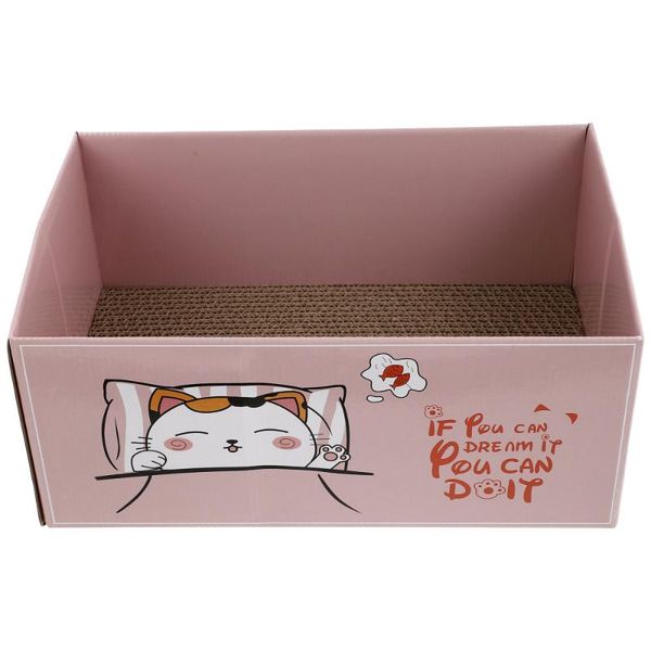 

cat beds & furniture 1pc scratching box pet kitten corrugated scratcher house nest bed