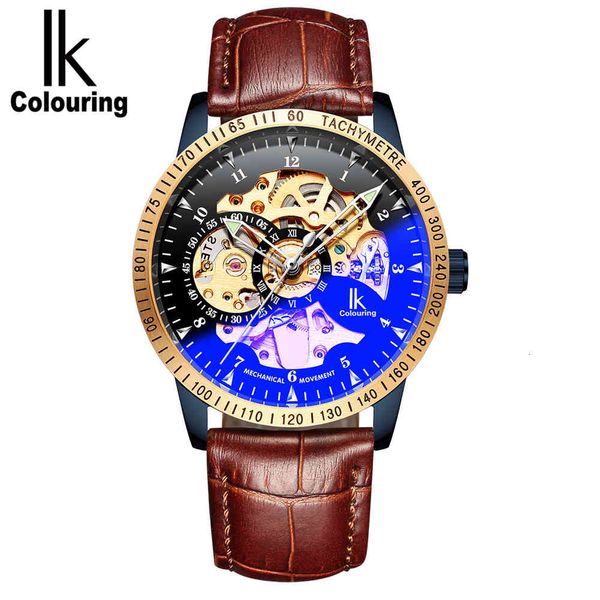 

i colouring 2018 fashion man clock leather band men polar, Slivery;brown