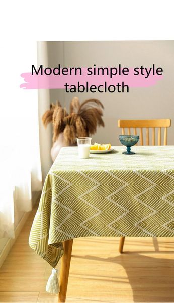 

table cloth modern simple tablecloth nordic cotton linen japanese rectangular tea high-grade sense round flag