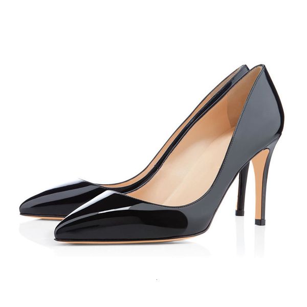 

sandals women's pointed toe 8cm high heel slip on stiletto pumps large size red black white pink basic chic shoes