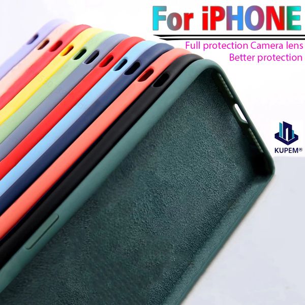 

original liquid silicone luxury case for apple iphone 11 12 pro max mini 7 8 plus xr x xs max se 128g shockproof cover shell