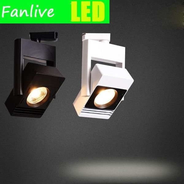

track lights 12pcs square led light dimmable 20w 30w cob ceiling rail for living room kitchen clothes shop shoes store ac85-265v