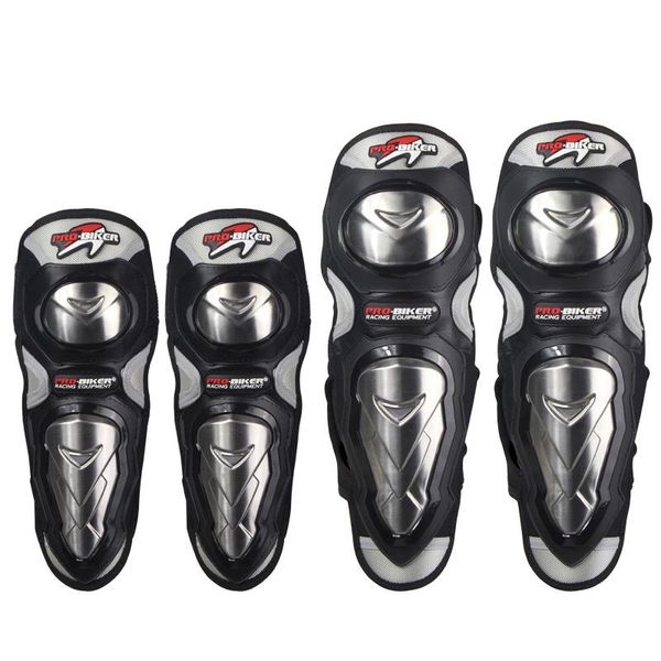 

motorcycle armor motocross equipment knee elbow protector pad stainless steel shell rodilleras off-road racing protective gear kneepad