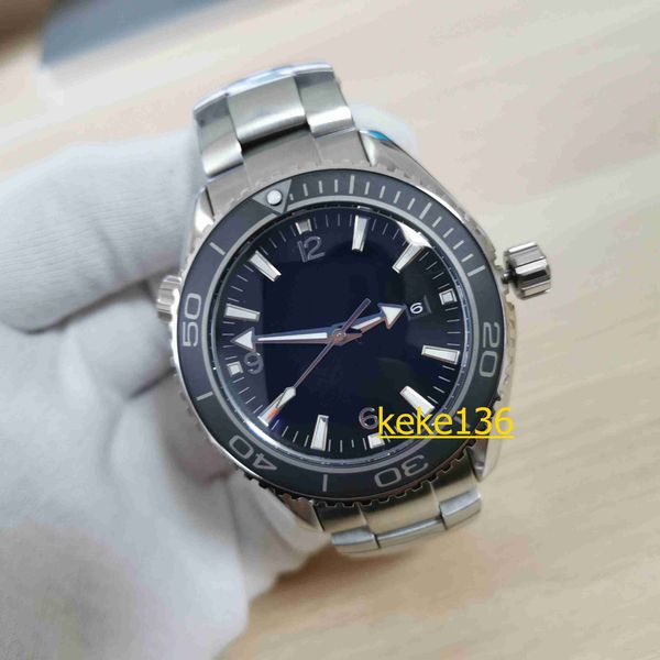 

cal.8900 215.30.44.21.01.001 men's watch mens planet black dial ceramic 43.5mm 600m transparent back automatic mechanical watches wrist, Slivery;brown