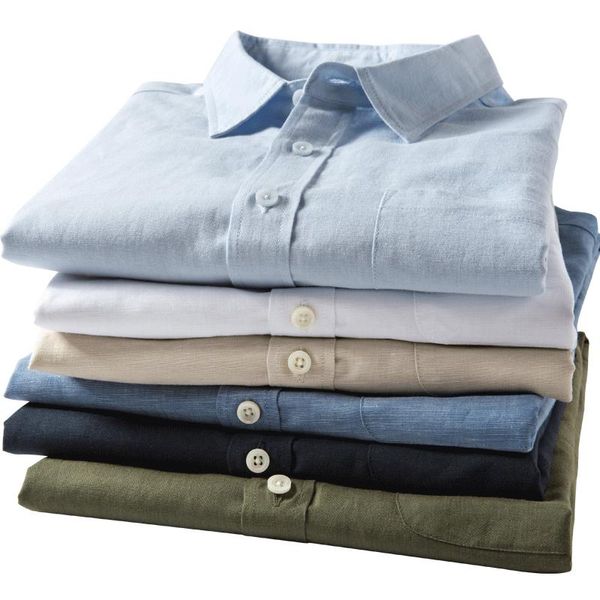 

arrival male short sleeve linen shirts cotton men breathable material summer fashion plus size  lxl2xl3xl4xl5xl 6xl men's casual, White;black