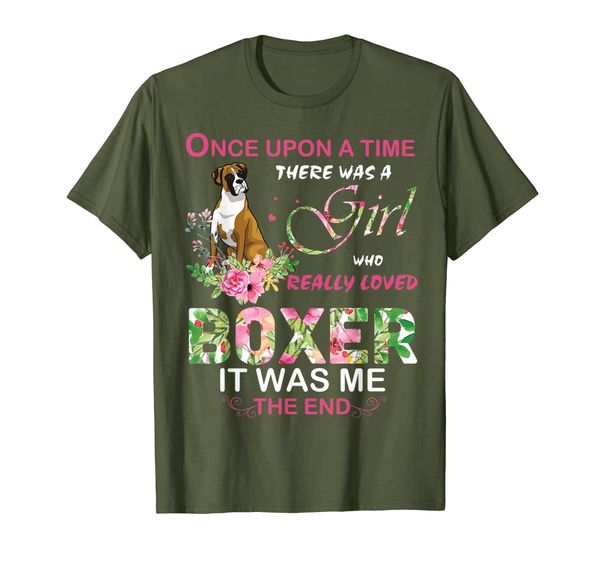 

there was a girl who really love boxer dog lover tshirt, White;black