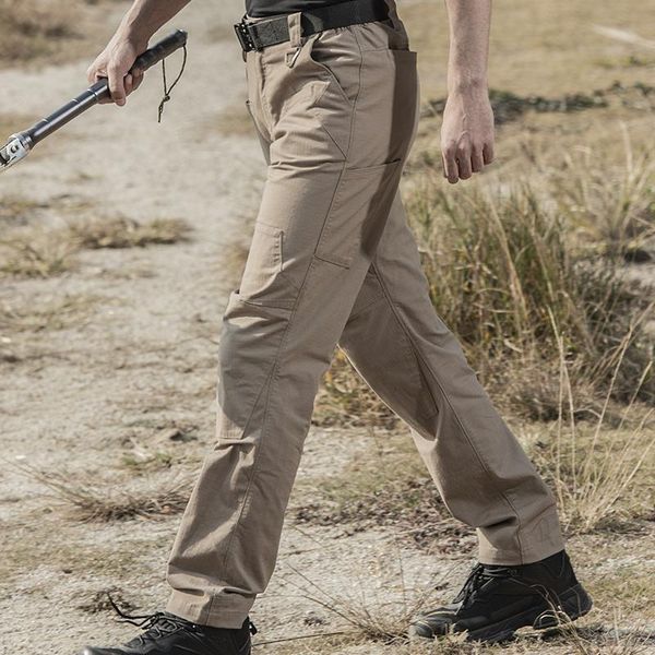 

men's pants 2021 spring and summer hidden front instructor tactical trousers male self-cultivation special forces elastic training arm, Black