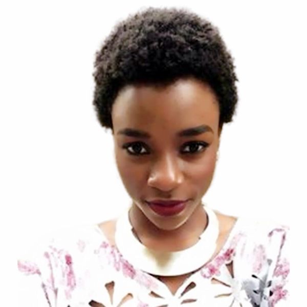 

human hair short wigs for black women virgin peruvian afro kinky curly none lace front wig natural hairline wet and wavy full machine made w, Black;brown