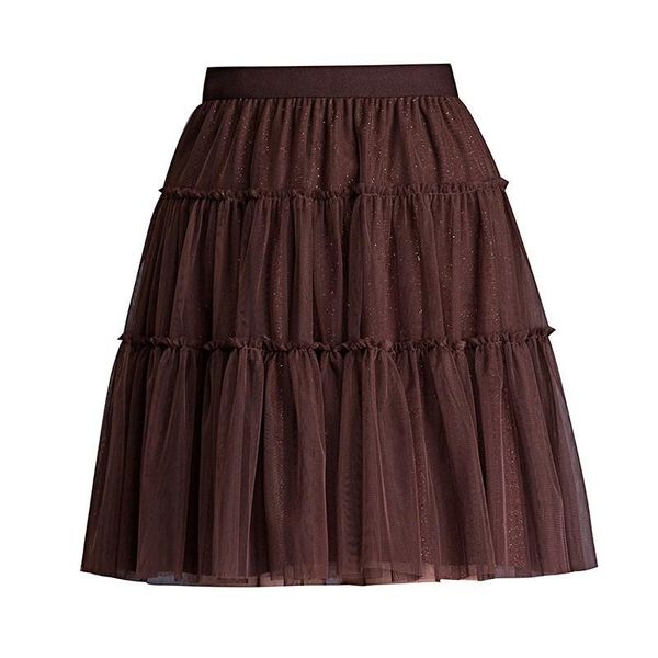 

skirts summer short metallic tulle skirt women's sweet patchwork shine blue/silver a-line mini mesh, Black