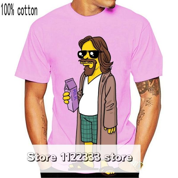 

men's t-shirts the dude big lebowski cartoon mens white, custom made t-shirt cotton summer plus size tee shirt, White;black