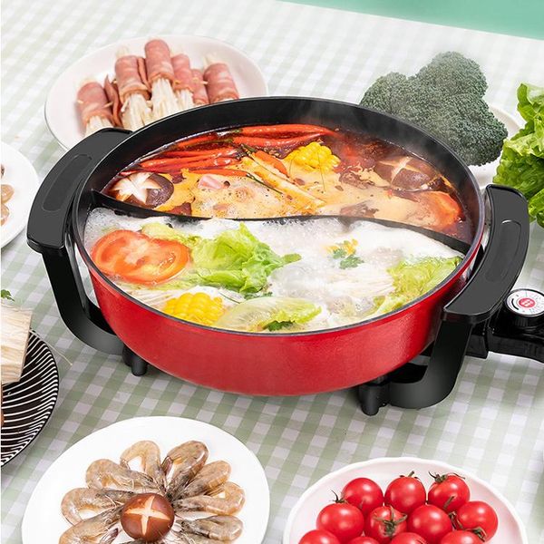 

electric pot soup pots stainless steel non stick smokeless home kitchen cookwaretwin divided shabu skillets