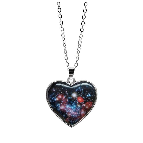 

unique carved design heart-shaped po frame pendant necklace charm openable locket necklaces women men memorial jewelry, Silver