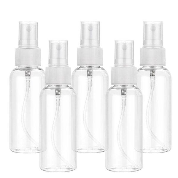 

5pcs empty cosmetics transparent atomizer liquid spray bottle 50ml storage bottles & jars
