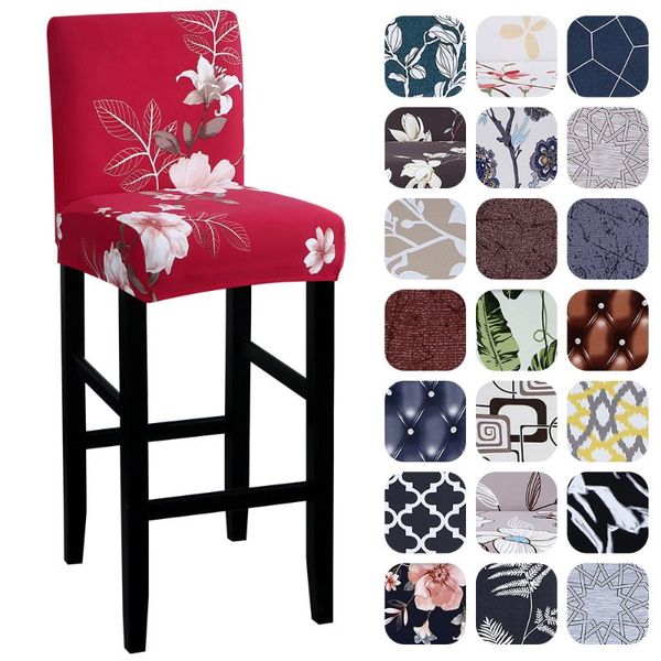 

elastic stool chair slipcover polyester removable short back cover protector low covers spandex 1pc