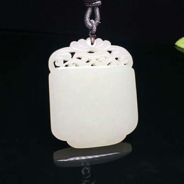 

lockets h96#hetian jade carving and peace of mind no pendant, Silver