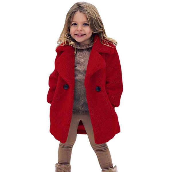 

jackets thick autumn winter baby girls clothes woolen cardigan with a button jacket for windbreaker children's, Blue;gray