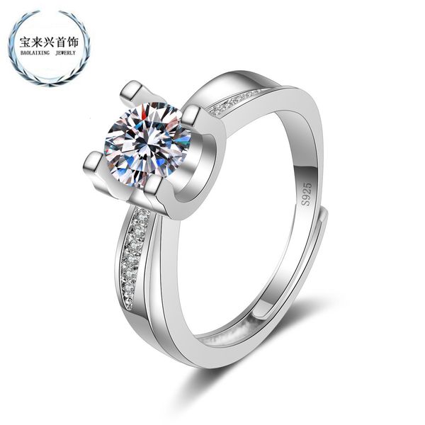 

ring live fashion diamond inlaid design, Silver