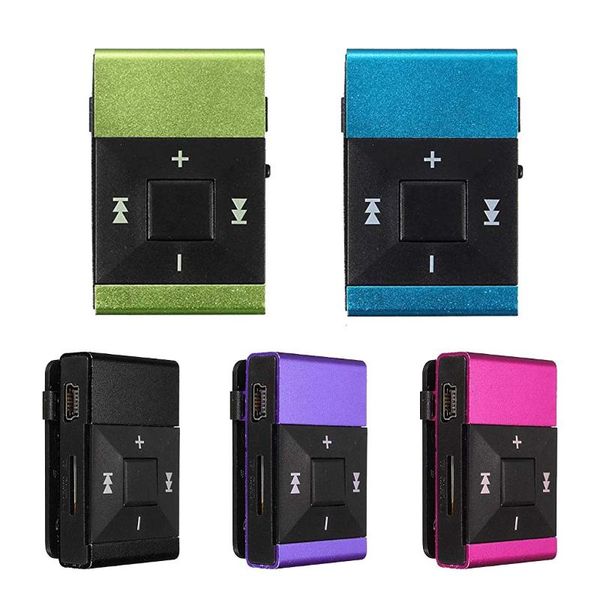 

mini mp3 player sport music 16gb sd tf supported with clip headphone usb cable black & mp4 players