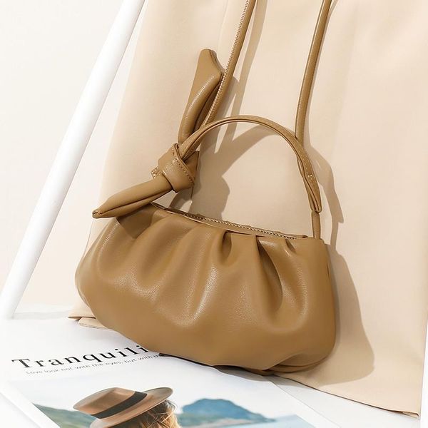 

evening bags luxury mini pleated shoulder bag women's pu leather small simple crossbody with short handle ladies purses fashion handbag