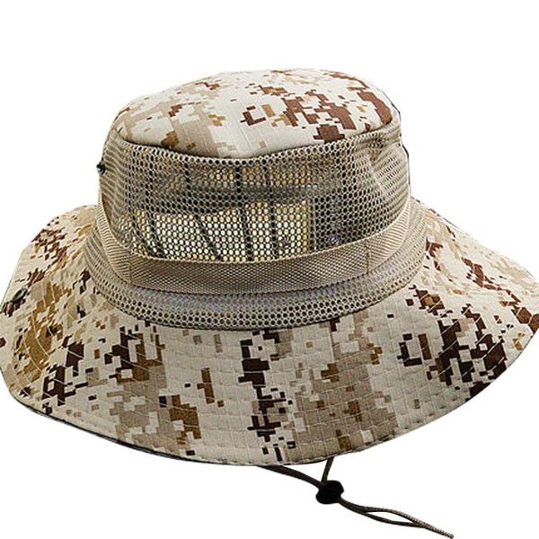 

wide brim hats outdoor camouflage fisherman hat men 's spring and summer sun short fishing mountaineering, Blue;gray
