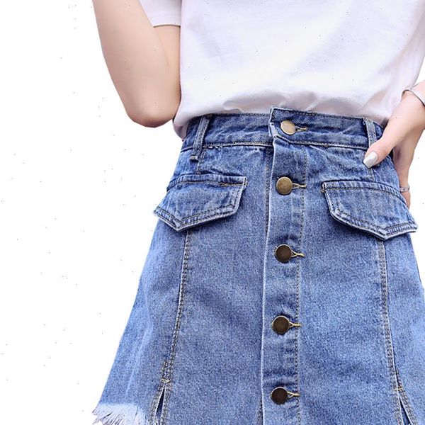 

womens short skirt shorts women denim fashion summer wear skirts high waist jeans female button s xxl trousers jean, White;black