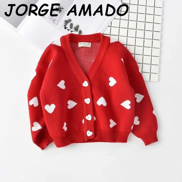 

cardigan girls sweater knitting wool fashion loving heart pure color v-neck kids coat clothes wl009 o6rm, Blue