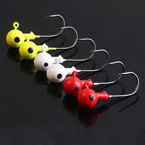 

5pcs fishing hooks 3.5g/5g/7g/10g crank jig head hook lead lure hard bait soft worm