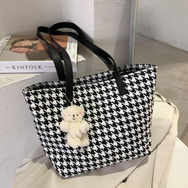 

evening bags women shoulder bag tote large handbag plaid women's
