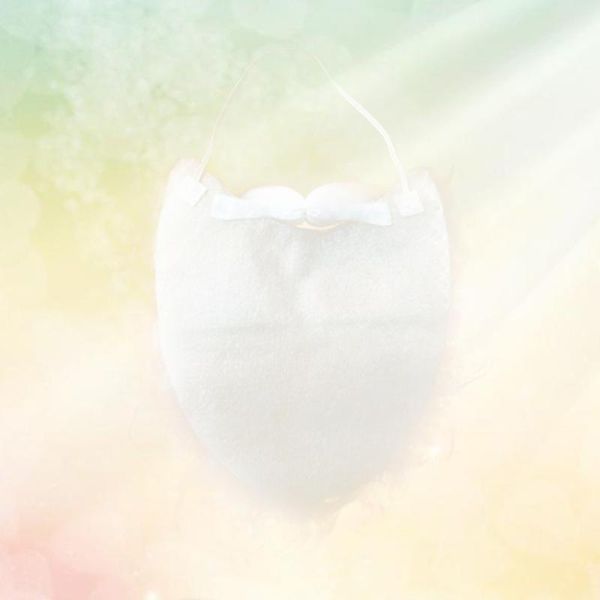 

party hats 1pc xmas santa claus curly wig and beard for christmas performance props (white)